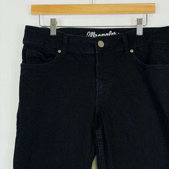 Wrangler Black Dark Wash Bootcut Logo Pockets Denim Jeans Juniors 11 x 32 - Picture 2 of 7
